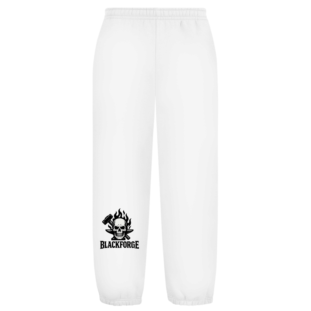 Oversize Fluffy Sweatpants Logo schwarz transparent