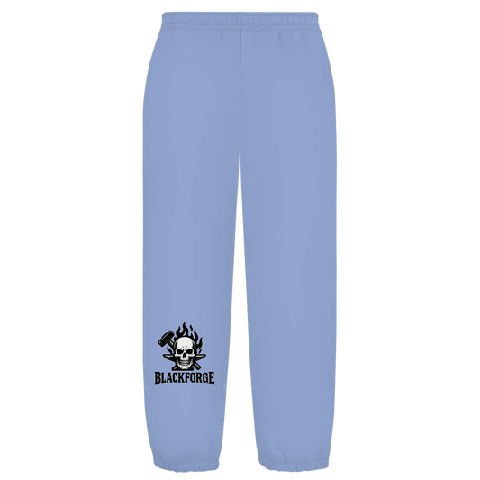 Oversize Fluffy Sweatpants Logo schwarz transparent