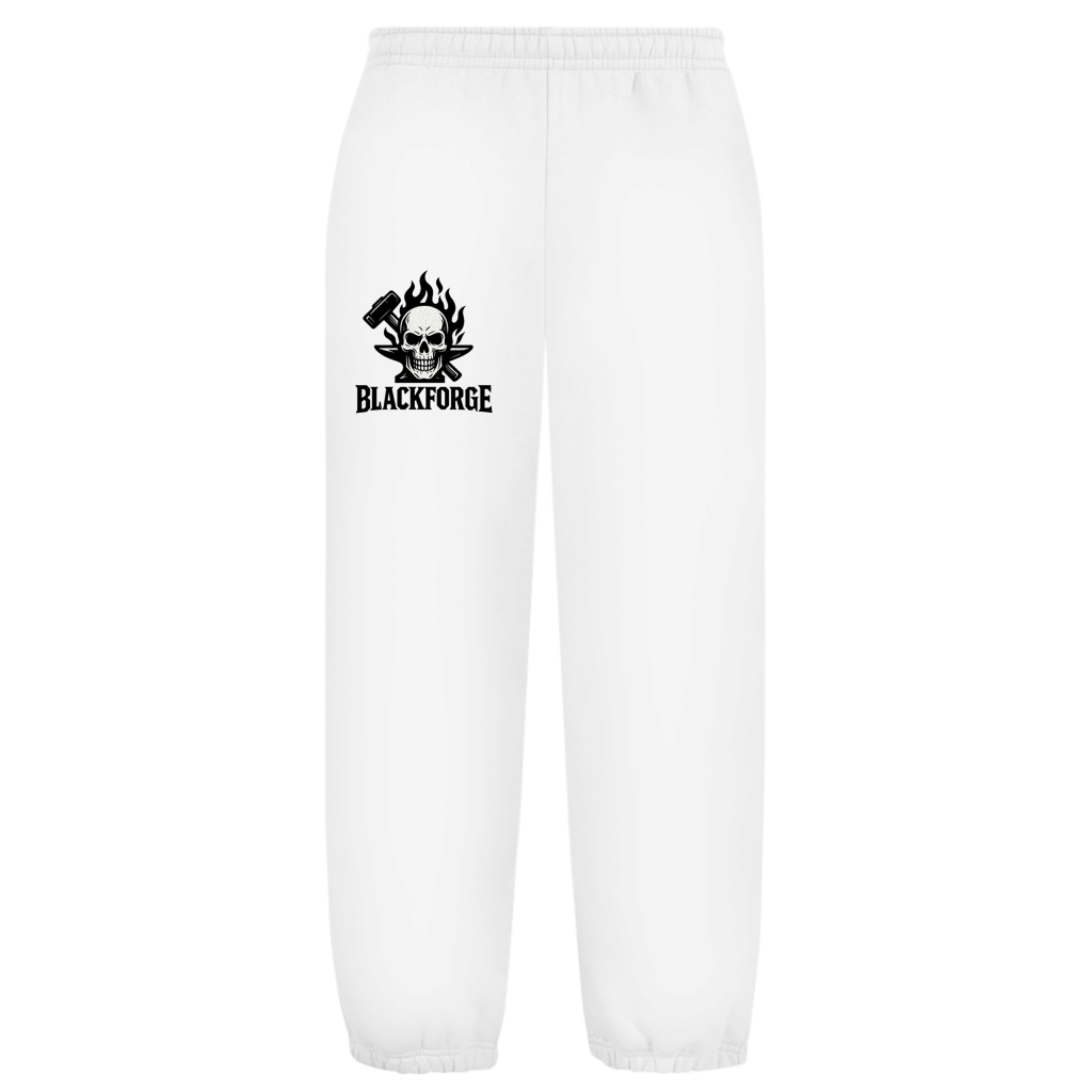 Oversize Fluffy Sweatpants Logo schwarz transparent