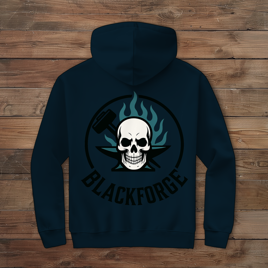 Herren Zipper Hoodie Logo Rund transparent