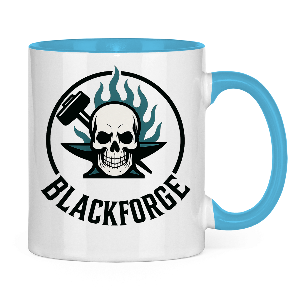 Tasse zweifarbig Logo Rund transparent