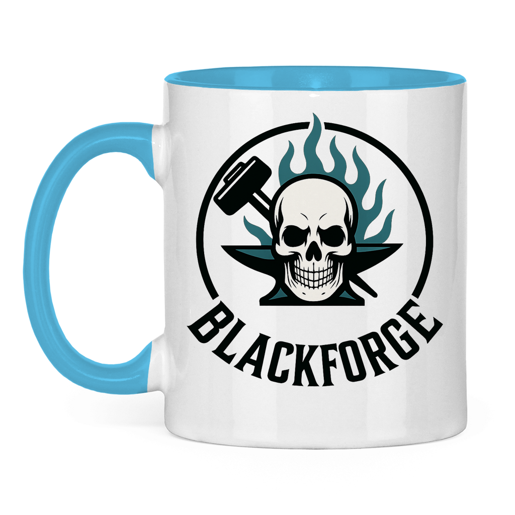 Tasse zweifarbig Logo Rund transparent