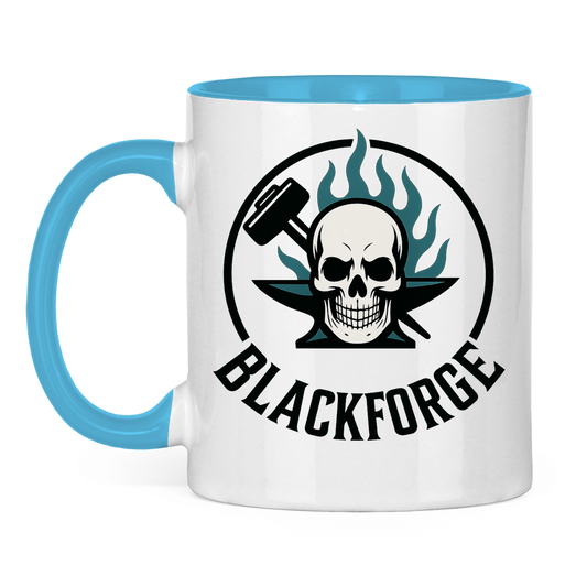 Tasse zweifarbig Logo Rund transparent