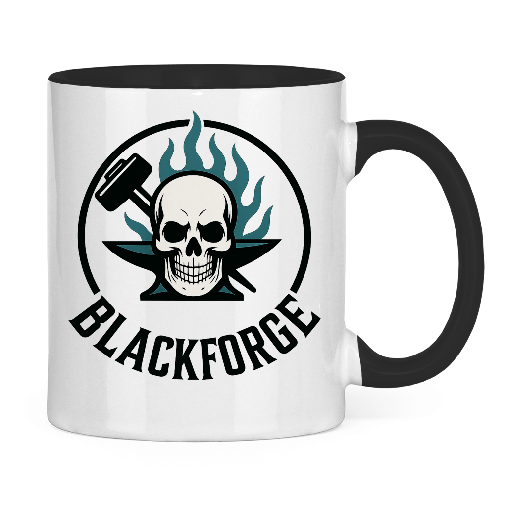Tasse zweifarbig Logo Rund transparent