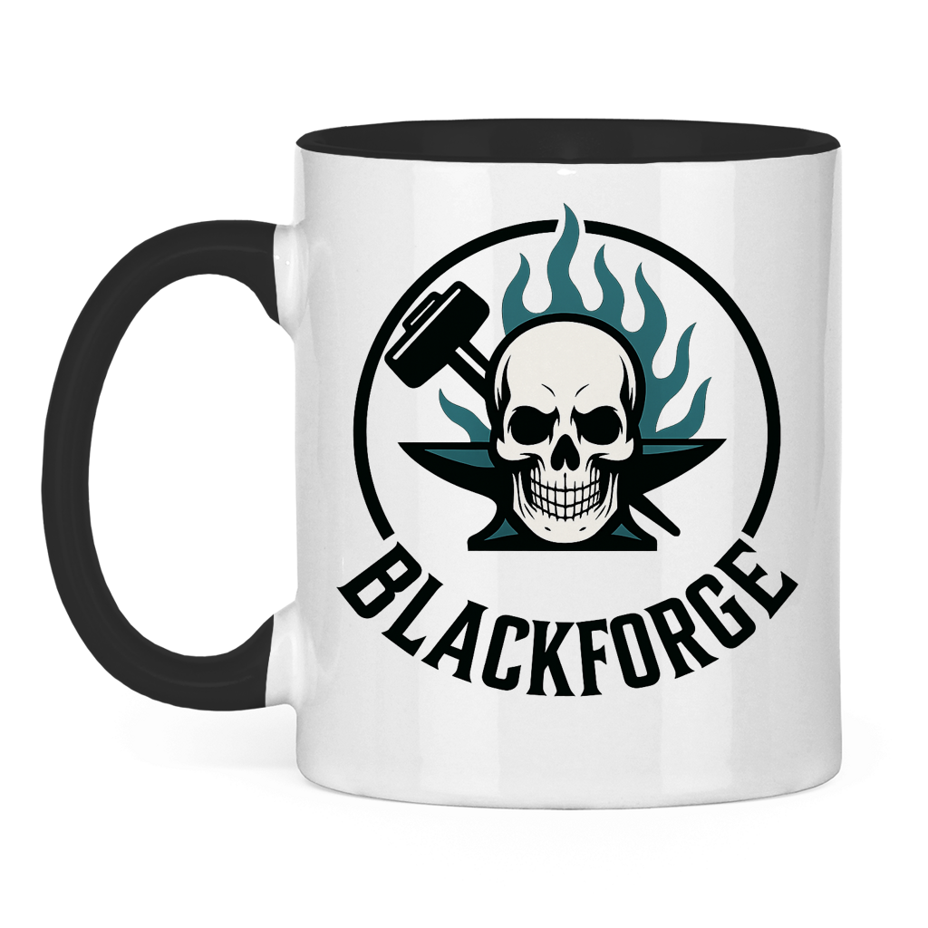 Tasse zweifarbig Logo Rund transparent