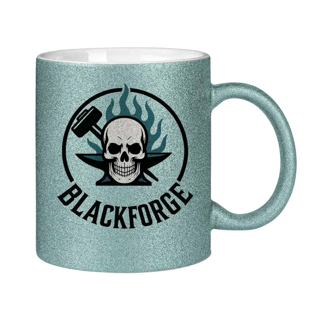 Glitzertasse Logo Rund transparent