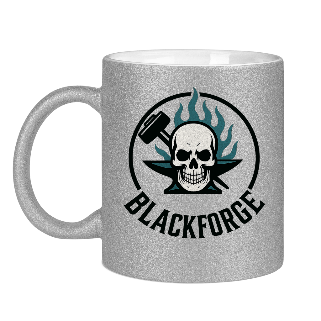 Glitzertasse Logo Rund transparent