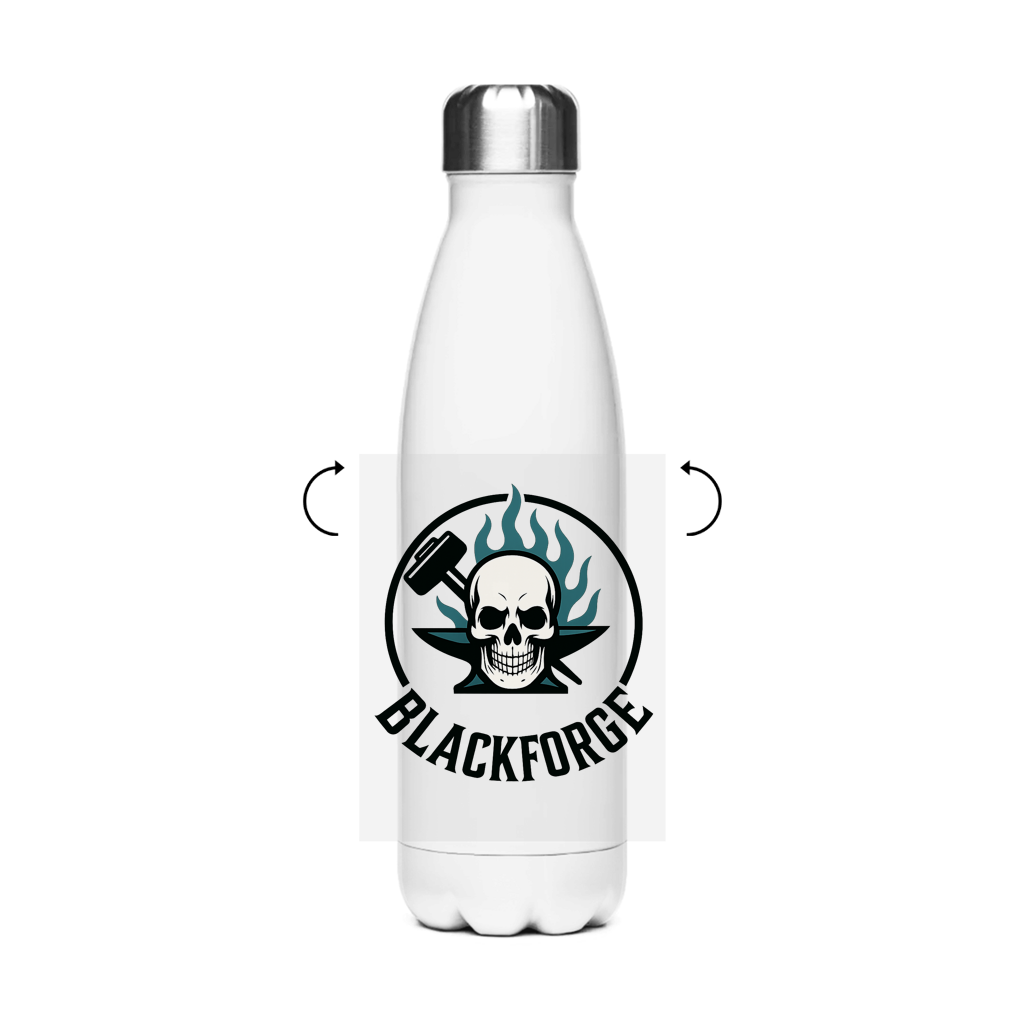 Edelstahl-Thermoflasche Logo Rund transparent