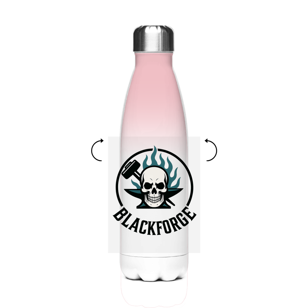Edelstahl-Thermoflasche Logo Rund transparent