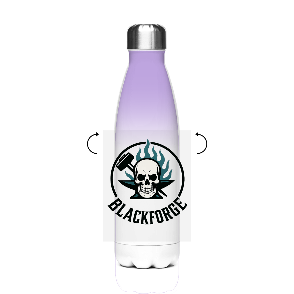 Edelstahl-Thermoflasche Logo Rund transparent