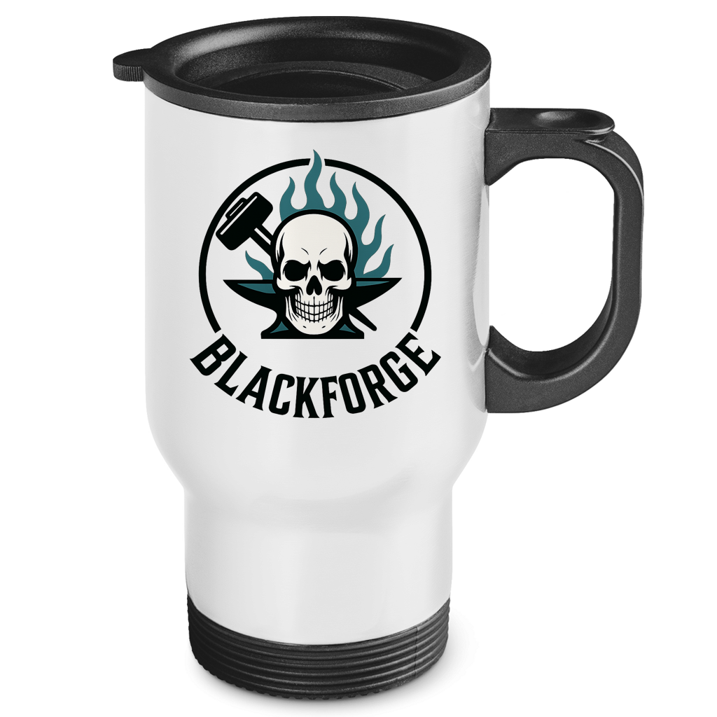 Edelstahl-Thermobecher Logo Rund transparent