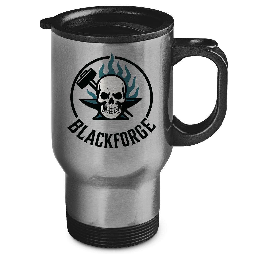 Edelstahl-Thermobecher Logo Rund transparent
