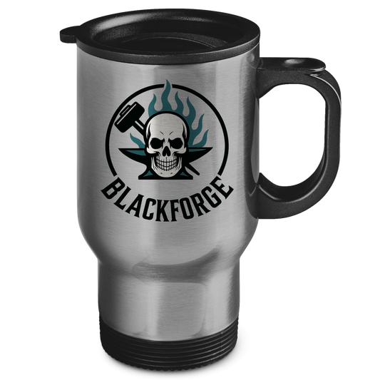 Edelstahl-Thermobecher Logo Rund transparent