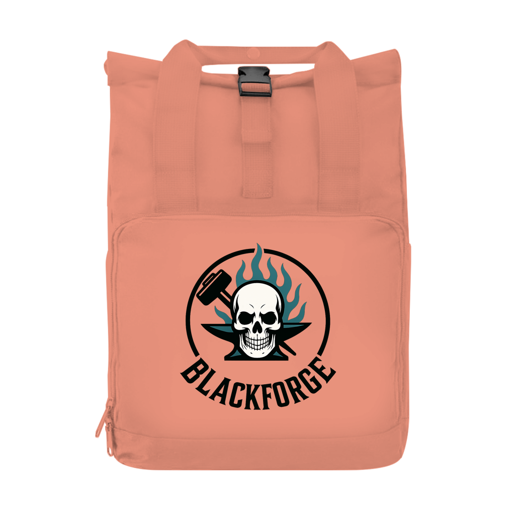 Rucksack mit Seitentasche Logo Rund transparent