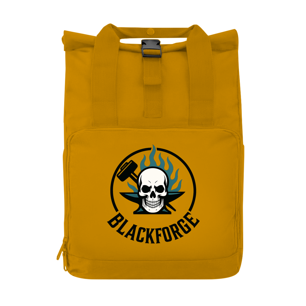 Rucksack mit Seitentasche Logo Rund transparent