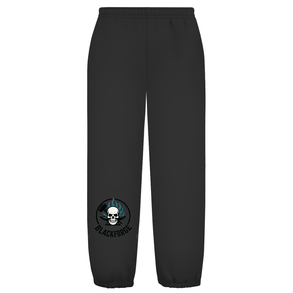 Oversize Fluffy Sweatpants Logo Rund transparent