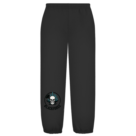 Oversize Fluffy Sweatpants Logo Rund transparent