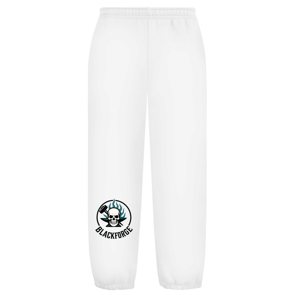 Oversize Fluffy Sweatpants Logo Rund transparent
