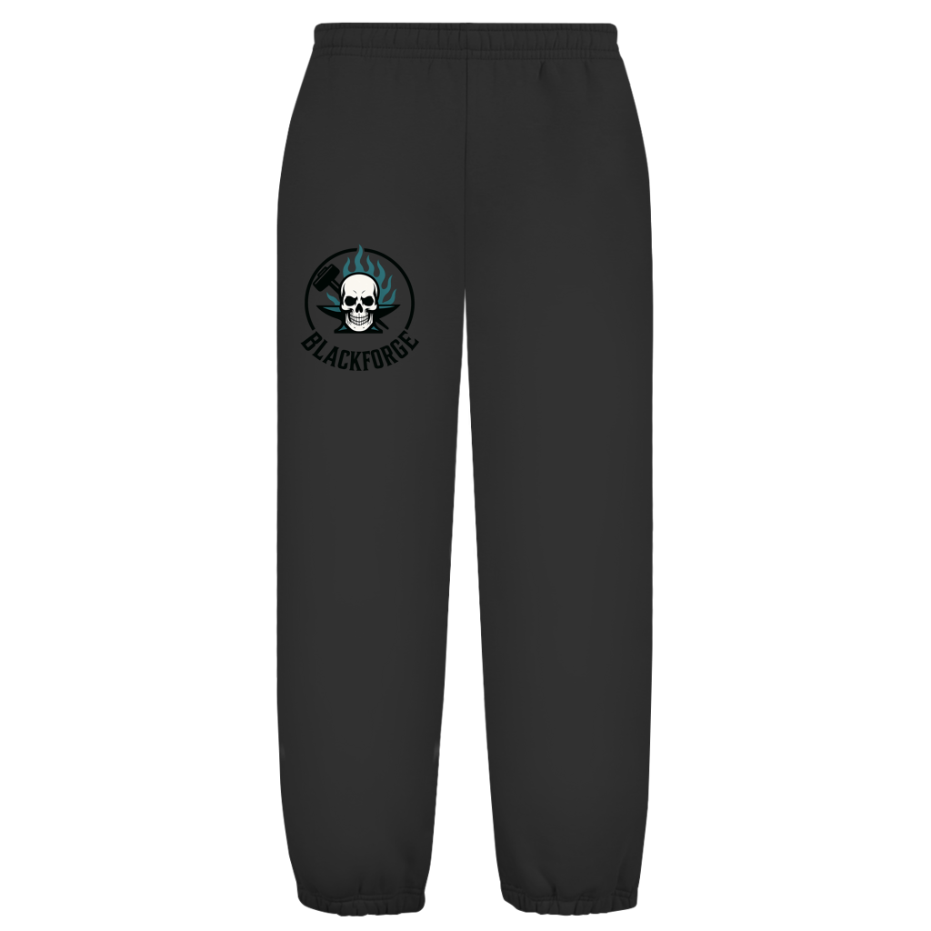 Oversize Fluffy Sweatpants Logo Rund transparent