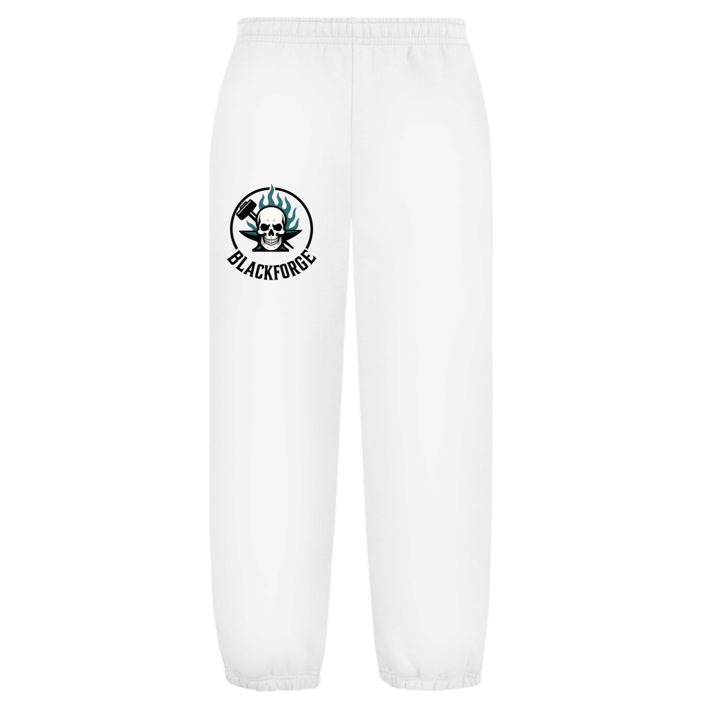 Oversize Fluffy Sweatpants Logo Rund transparent