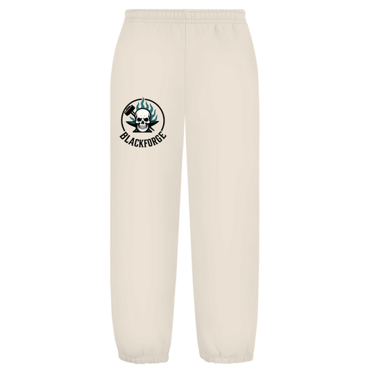 Oversize Fluffy Sweatpants Logo Rund transparent