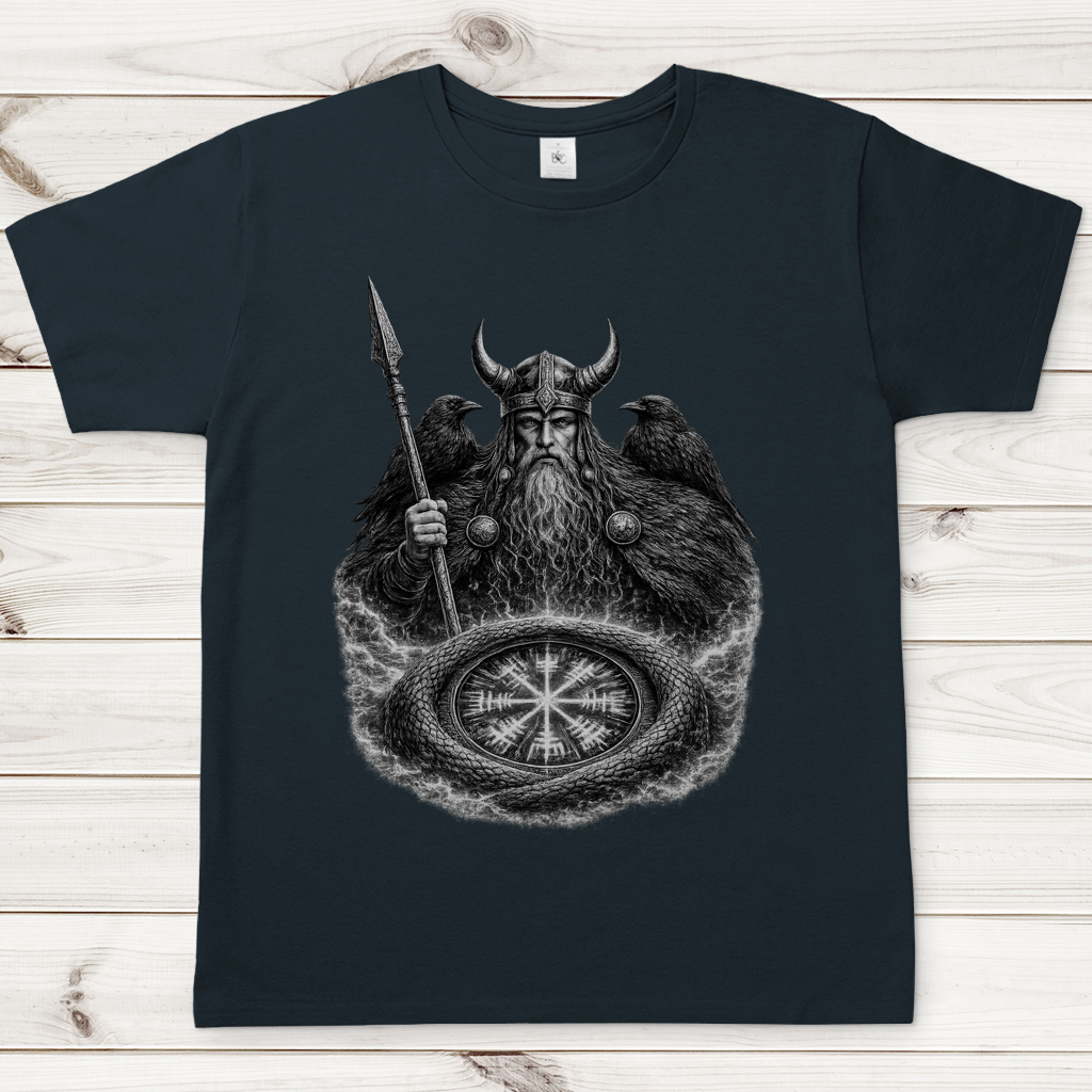 Herren T-Shirt Odin und der Vegvisir-Kreis