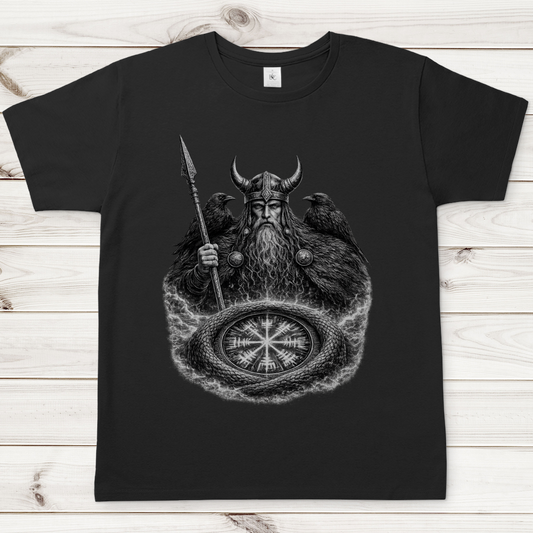 Herren T-Shirt Odin und der Vegvisir-Kreis