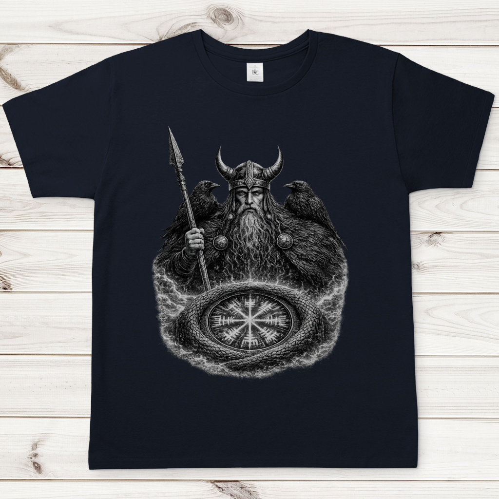 Herren T-Shirt Odin und der Vegvisir-Kreis