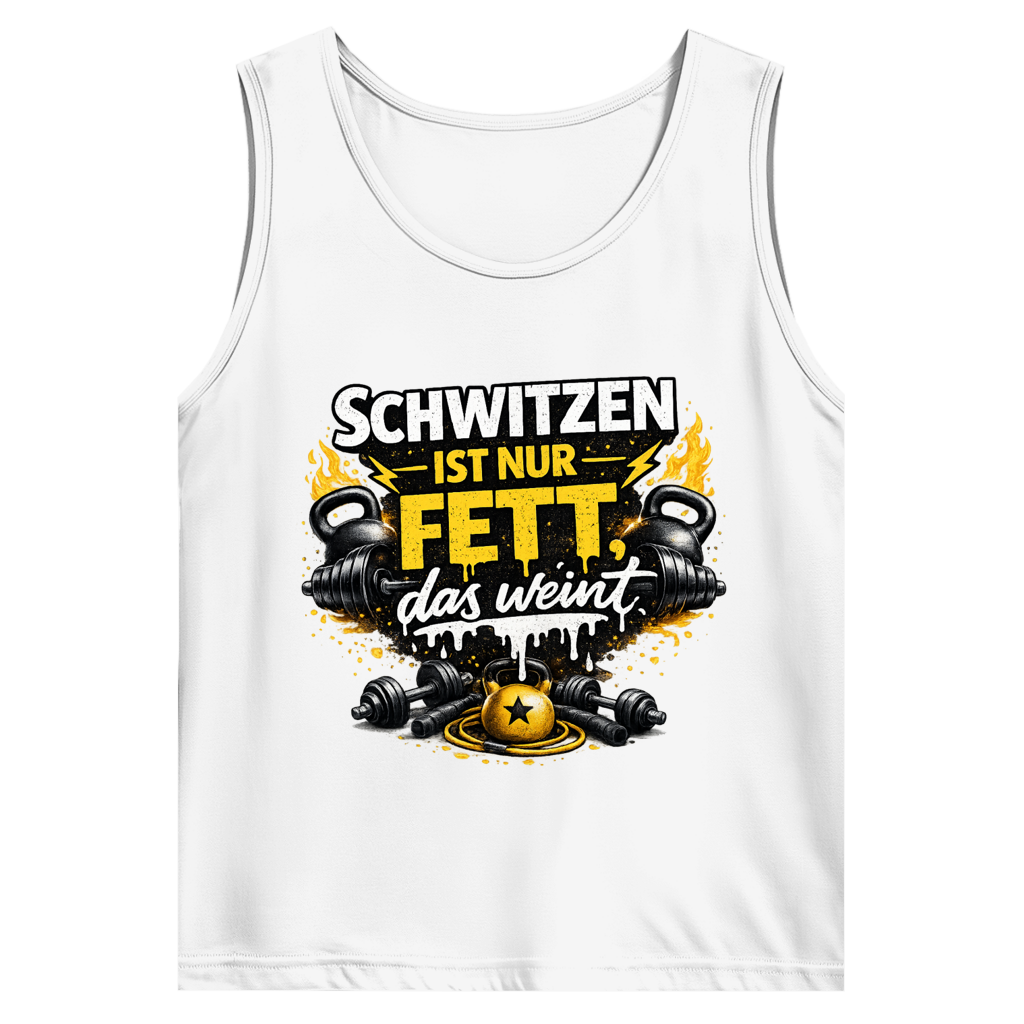 Herren Basic Tank Top Schwitzen ist nur Fett, das weint