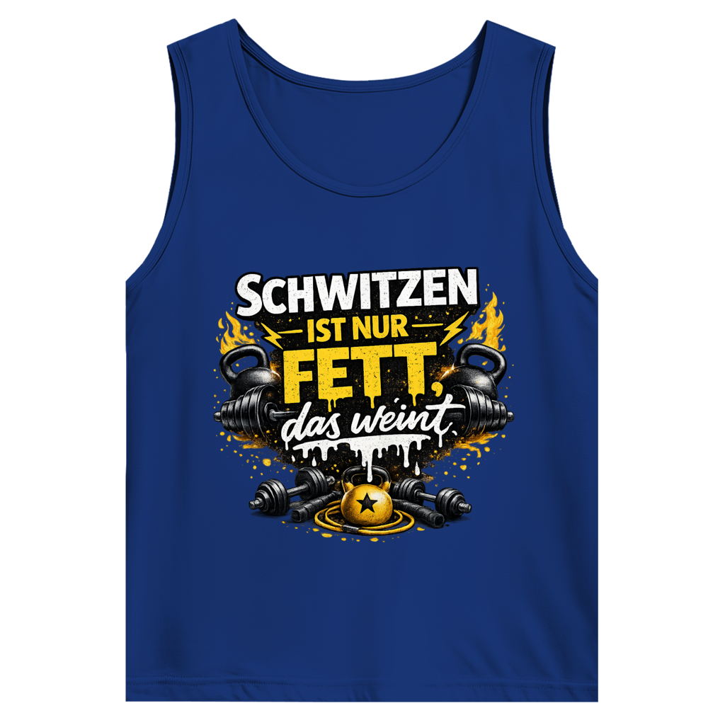 Herren Basic Tank Top Schwitzen ist nur Fett, das weint