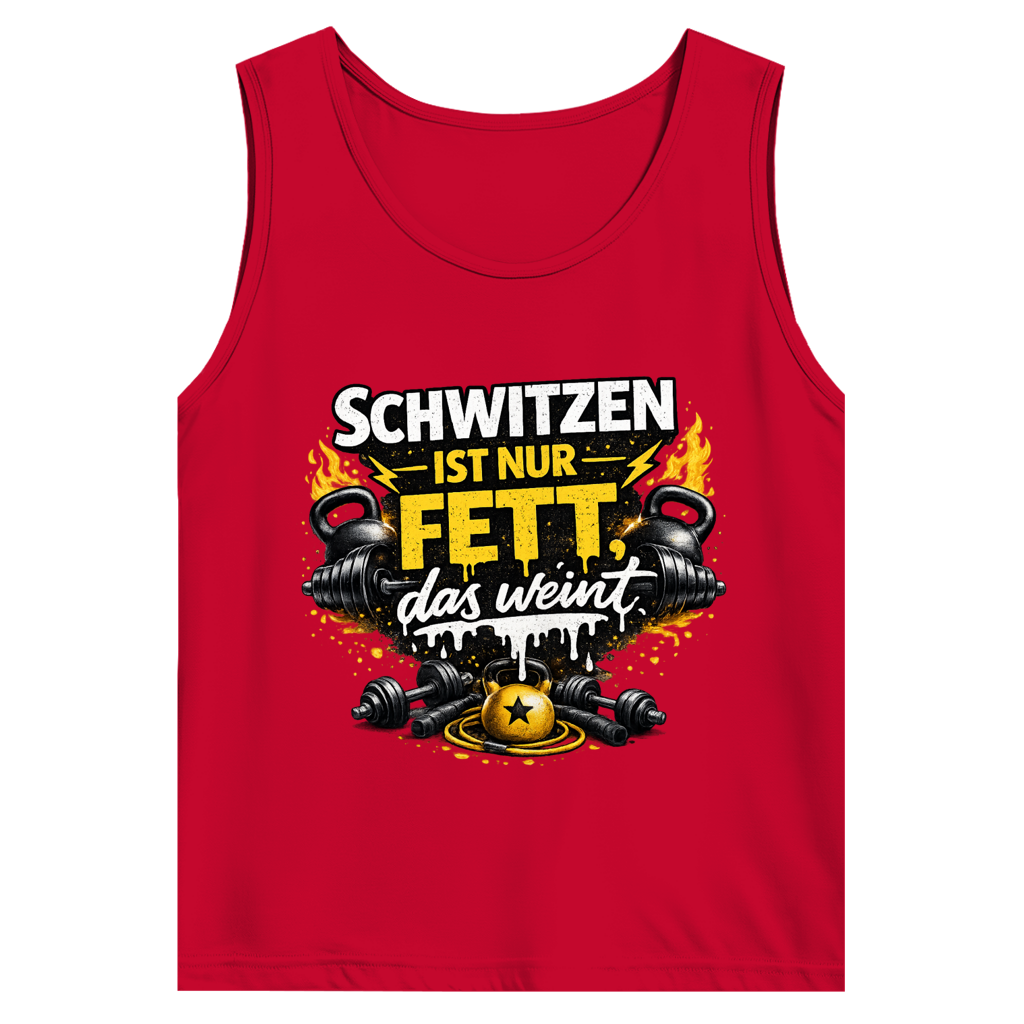 Herren Basic Tank Top Schwitzen ist nur Fett, das weint