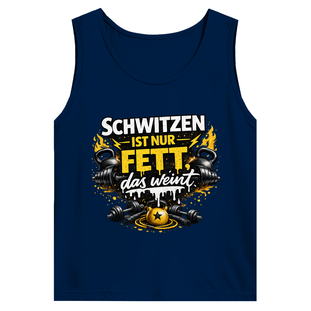 Herren Basic Tank Top Schwitzen ist nur Fett, das weint