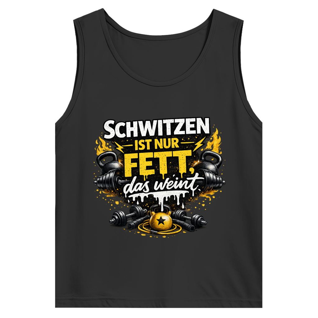 Herren Basic Tank Top Schwitzen ist nur Fett, das weint