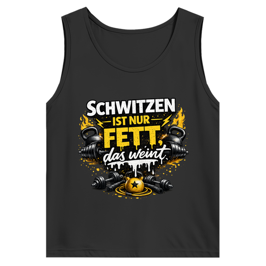 Herren Basic Tank Top Schwitzen ist nur Fett, das weint