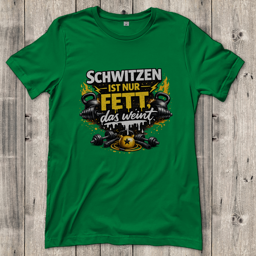 Damen T-Shirt Schwitzen ist nur Fett, das weint