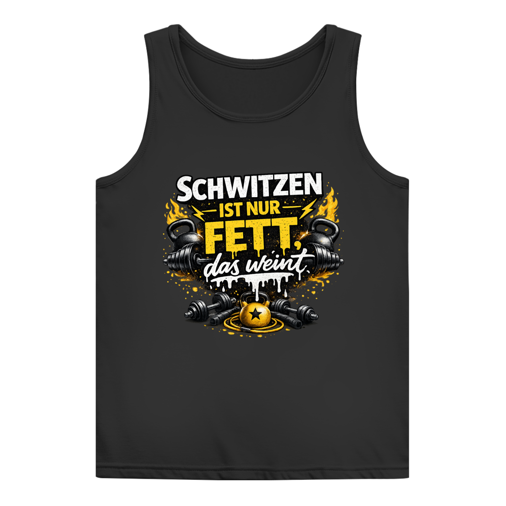 Damen Basic Tank Top Schwitzen ist nur Fett, das weint