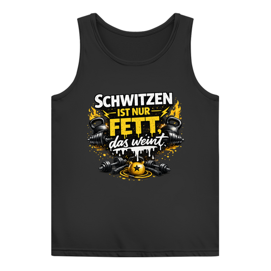 Damen Basic Tank Top Schwitzen ist nur Fett, das weint