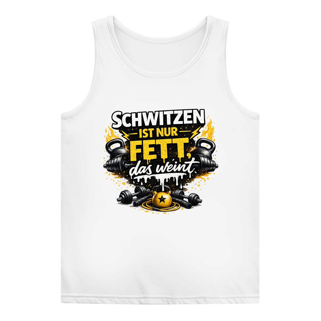 Damen Basic Tank Top Schwitzen ist nur Fett, das weint