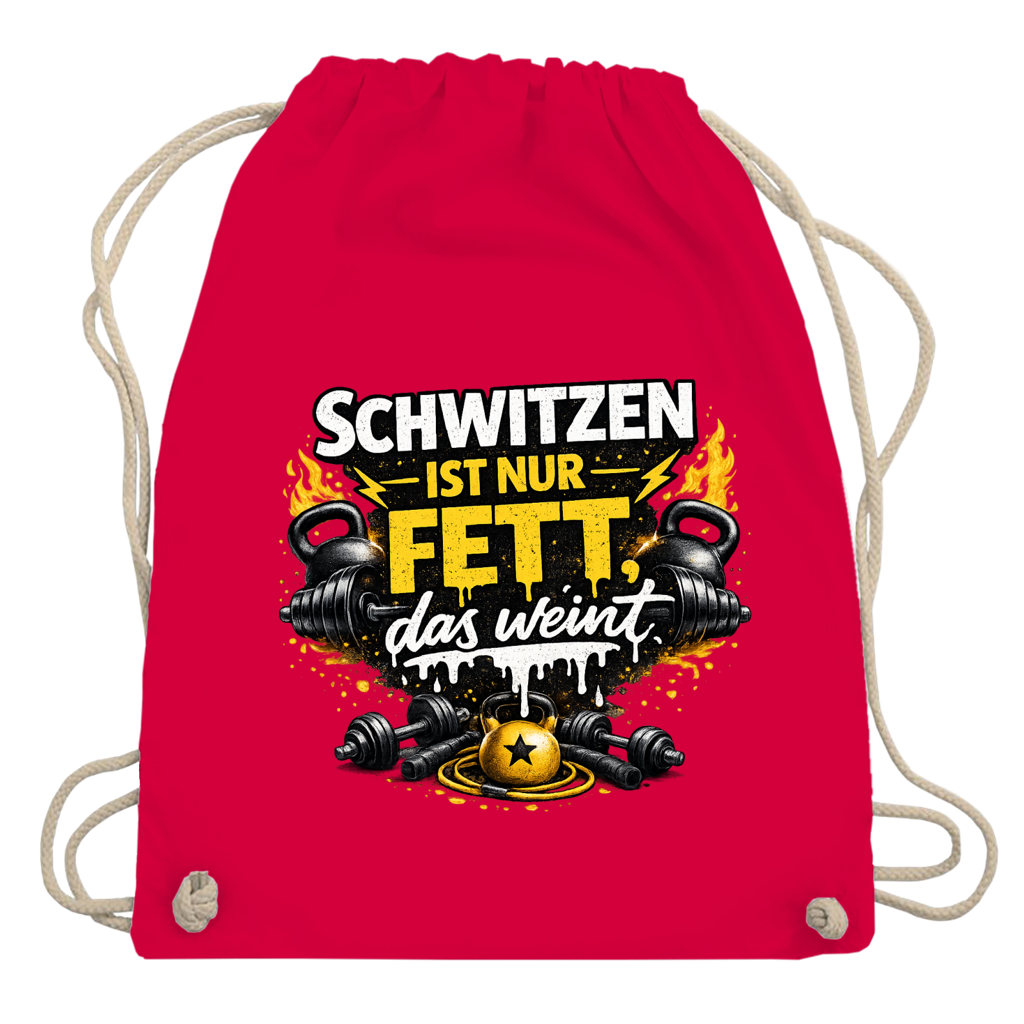 Turnbeutel Schwitzen ist nur Fett, das weint