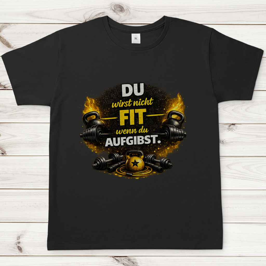 Herren T-Shirt Fitness und Motivation durch Stärke