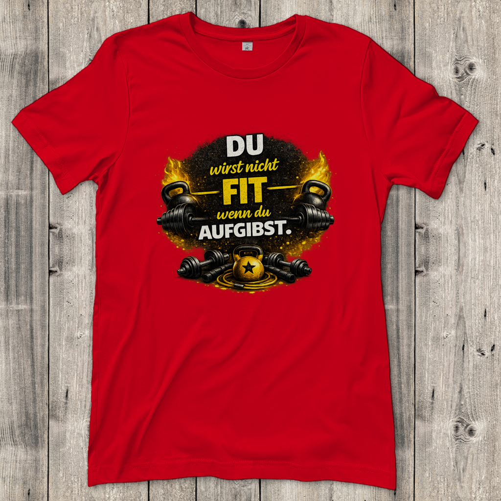 Damen T-Shirt Fitness und Motivation durch Stärke