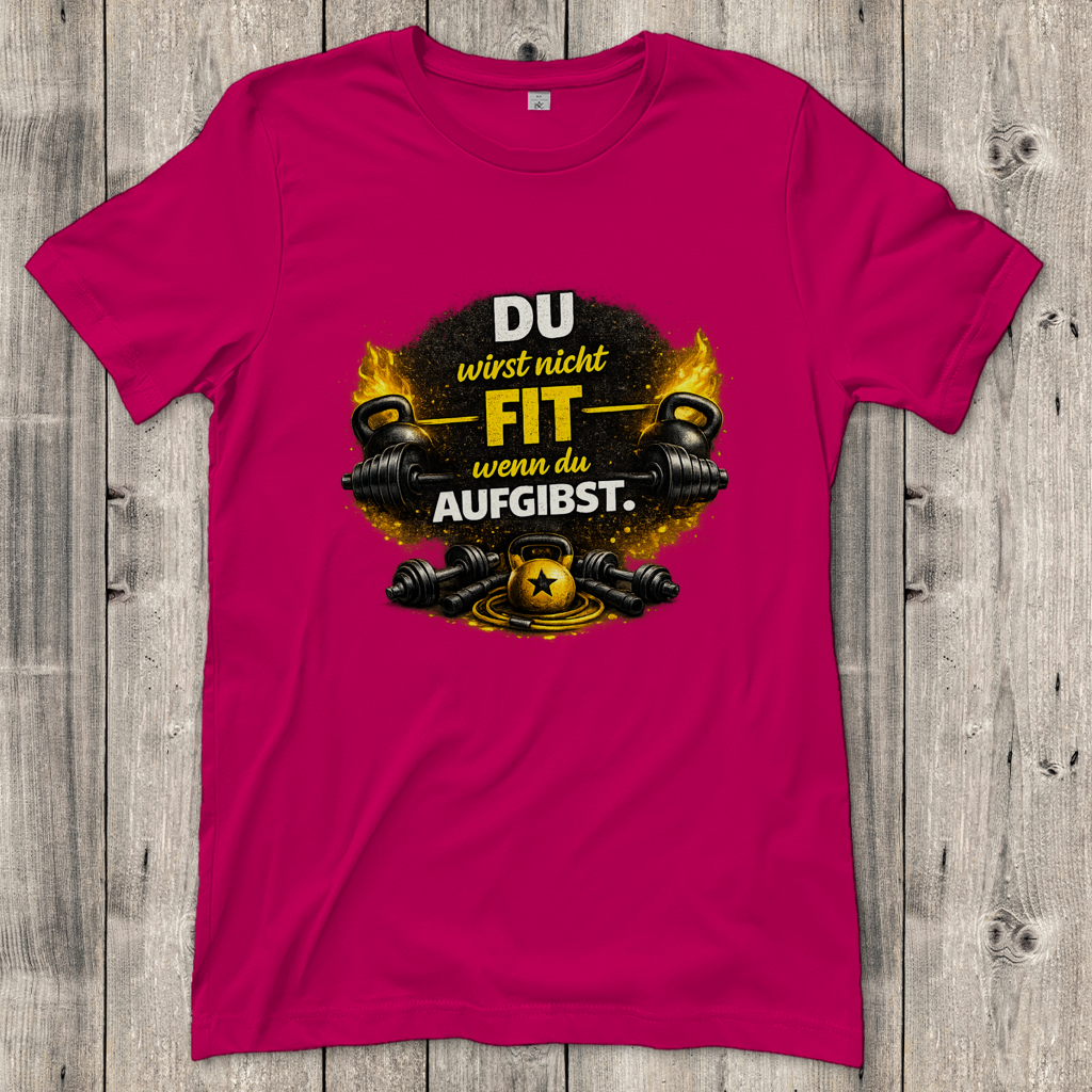 Damen T-Shirt Fitness und Motivation durch Stärke