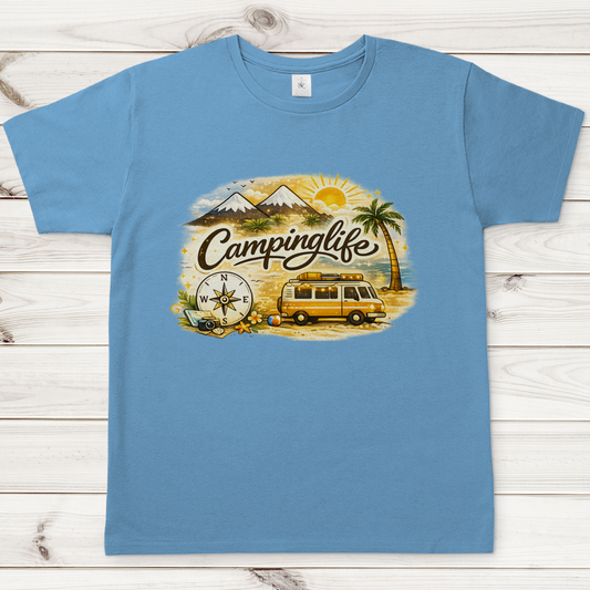 Herren T-Shirt Reiseabenteuer in lebendigen Farben