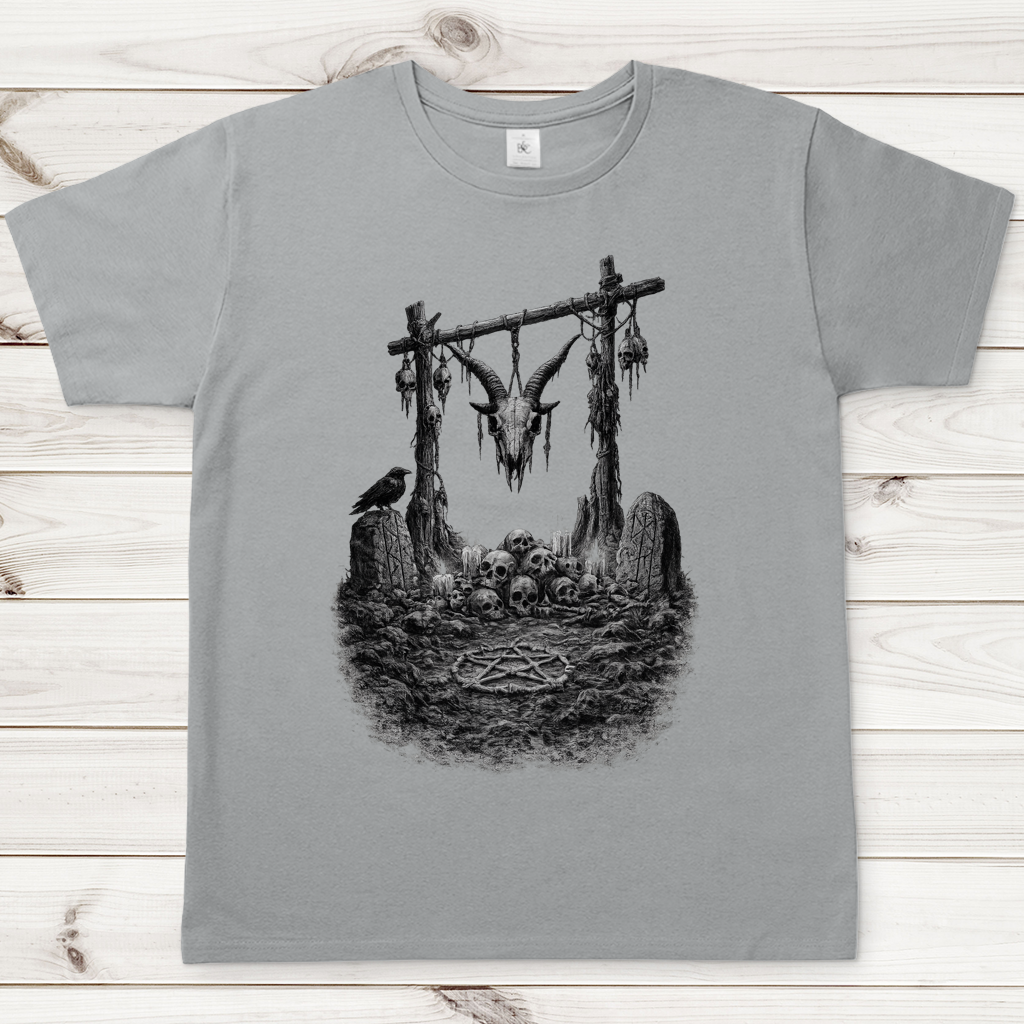 Herren T-Shirt Okultes Ritual unter nordischen Ruinen