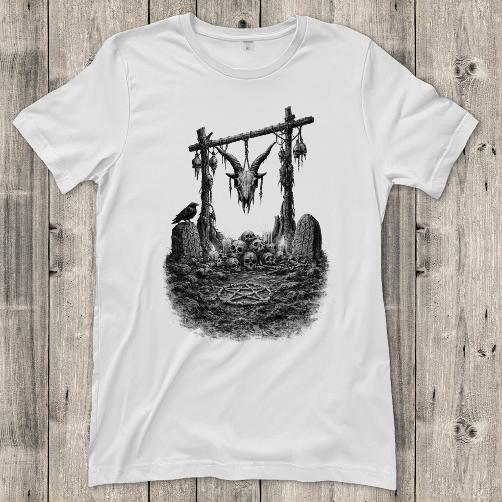 Damen T-Shirt Okultes Ritual unter nordischen Ruinen