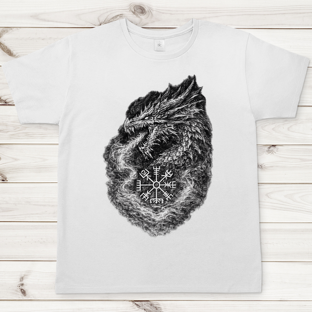 Herren T-Shirt Drachenzeichnung
