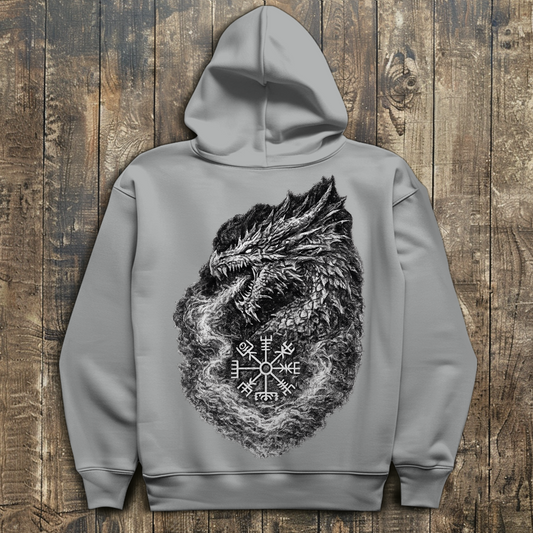 Herren Hoodie Drachenzeichnung