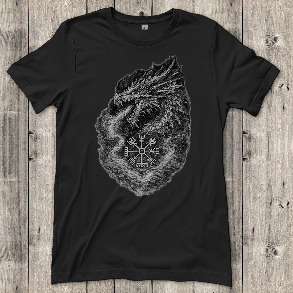 Damen T-Shirt Drachenzeichnung