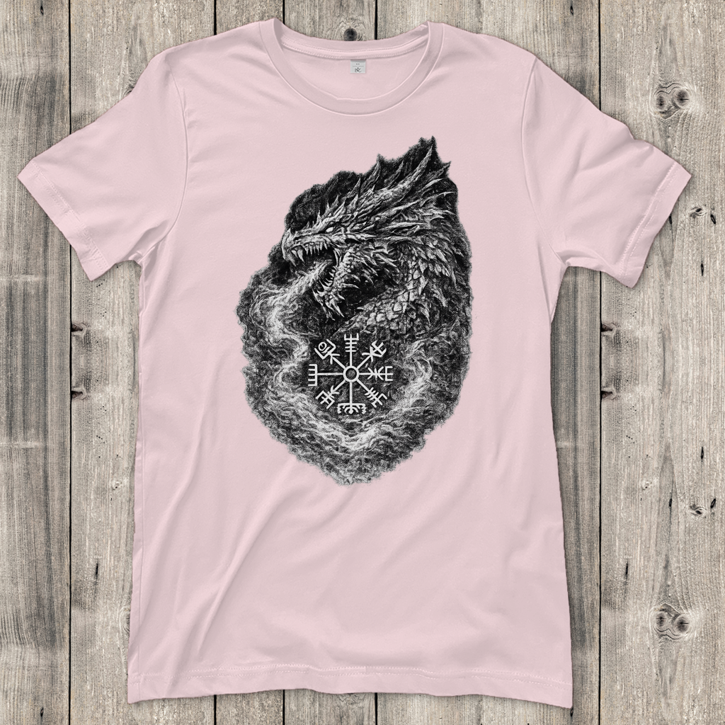 Damen T-Shirt Drachenzeichnung