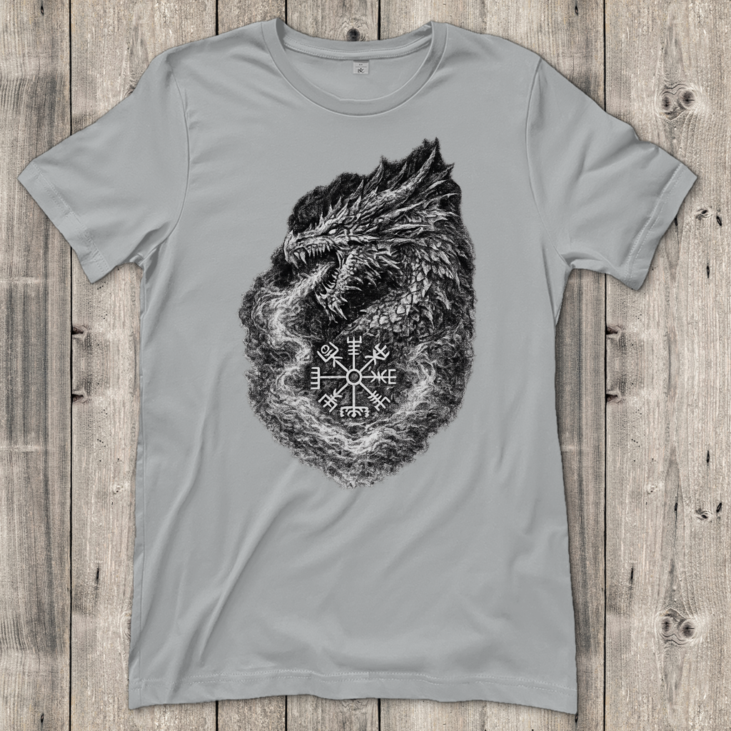 Damen T-Shirt Drachenzeichnung